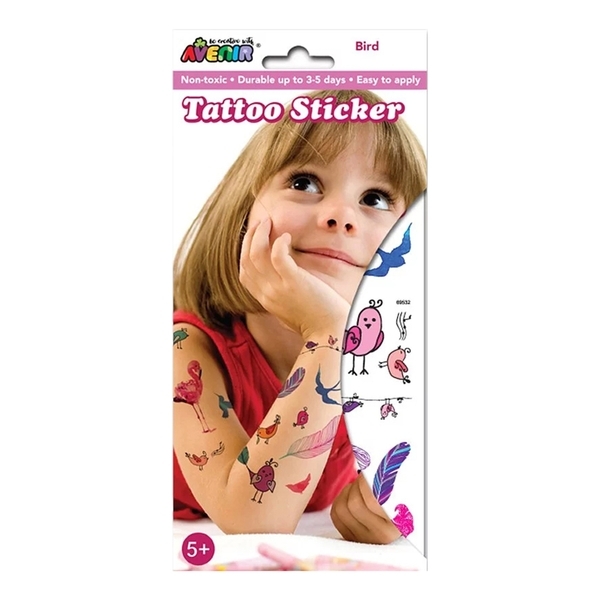 Набір наклейок для тіла Avenir Сови і пір'я (69582) - Pampik