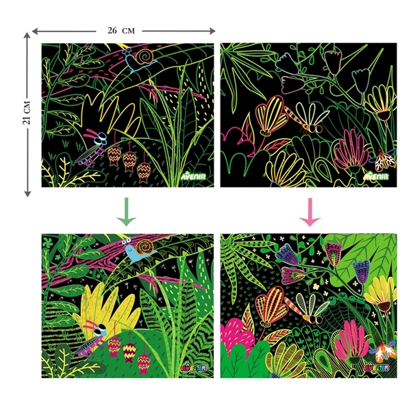 Набор для творчества скретч-арт Avenir Маленькие букашки (CH191684) - Pampik - 6
