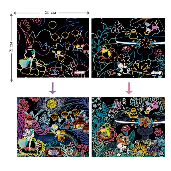 Набор для творчества скретч-арт Avenir Эльфы в саду (CH191682) - Pampik - 9