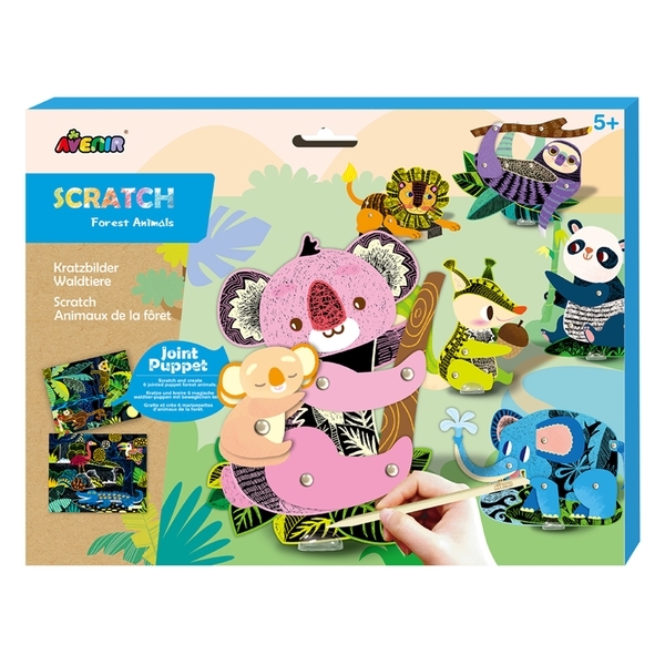 Набор для творчества скретч-арт Avenir Лесные животные (CH191685) - Pampik