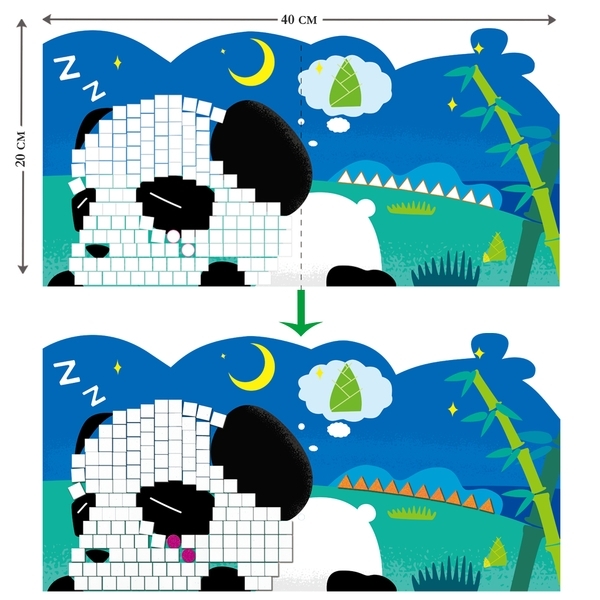 Набір для творчості Avenir Аплікація-мозаїка Дикі тварини, 600 елементів (CH191593) - Pampik - 7