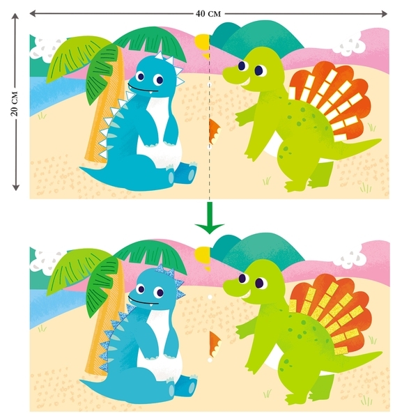 Набір для творчості Avenir Аплікація-мозаїка Динозаври, 600 елементів (CH191594) - Pampik - 7