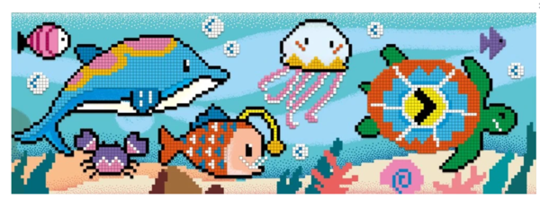 Набір для творчості Avenir Картина за номерами арт-пікселі Під водою, 1000 елементів (CH191597) - Pampik - 3