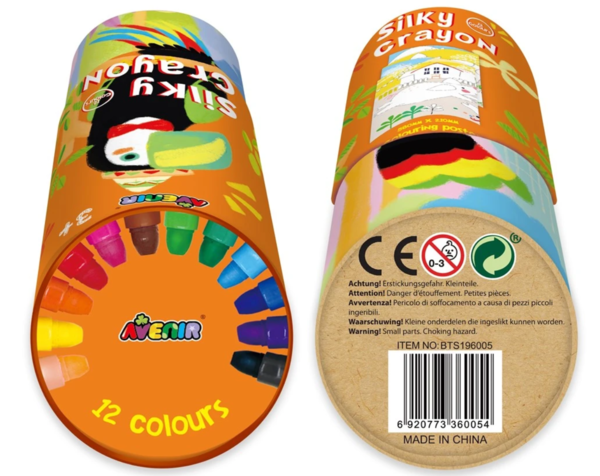 Набор для творчества Avenir Шелковые карандаши Тукан, 12 цветов (BTS196005) - Pampik - 3