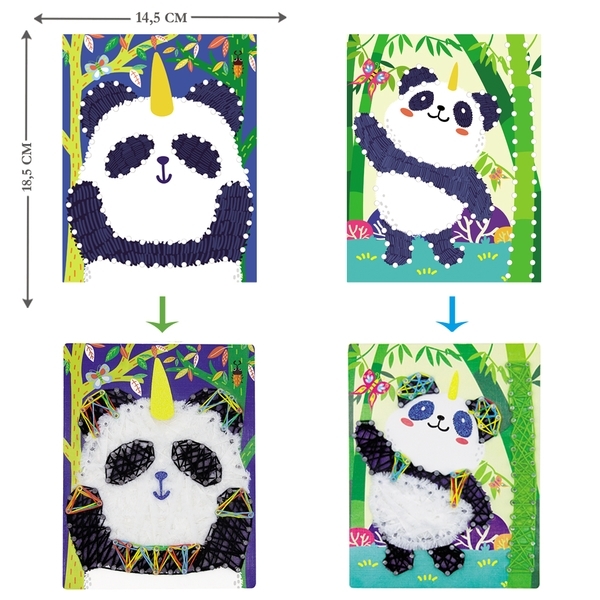 Набір для творчості Avenir Стрінг-арт Панда, 2 картини (CH191709) - Pampik - 4