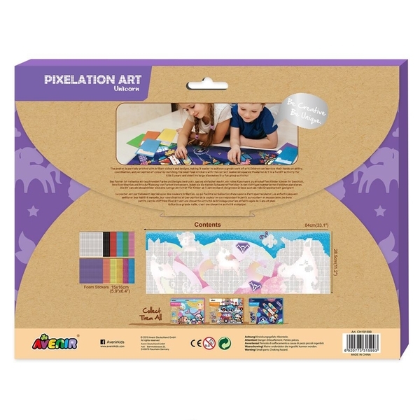 Набір для творчості Avenir Картина за номерами арт-пікселі Єдиноріг, 1000 елементів (CH191599) - Pampik - 2
