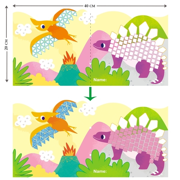 Набір для творчості Avenir Аплікація-мозаїка Динозаври, 600 елементів (CH191594) - Pampik - 6