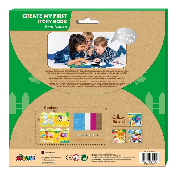 Набір для творчості Avenir Аплікація-мозаїка Фермерські тварини, 600 елементів (CH191592) - Pampik - 6