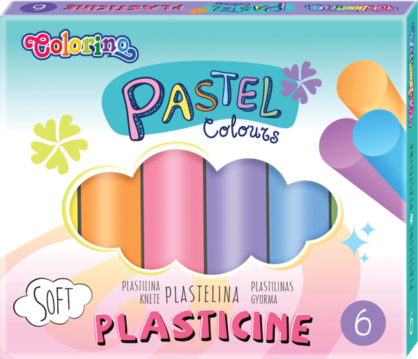 Пластилін класичний CoolPack Пастель, 6 кольорів (84972PTR) - Pampik