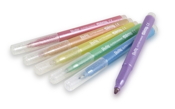 Фломастери з блискітками CoolPack Пастель, 6 кольорів (82565PTR) - Pampik - 2