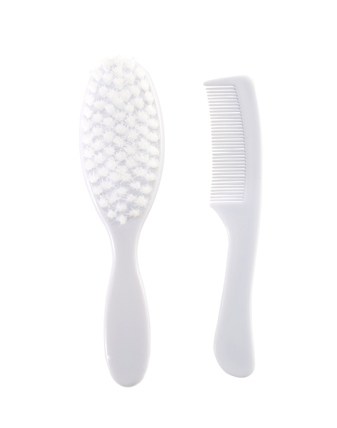 Гребінець і щітка для волосся Baby Team, білий (7105) - Pampik - 5