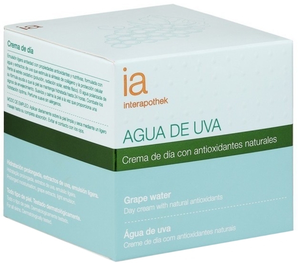 Зволожувальний денний крем Interapothek з Виноградній водою, 50 мл - Pampik