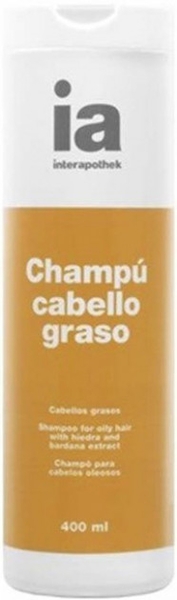 Шампунь для жирных волос Interapothek с экстрактами плюща и репейника, с дозатором, 500 мл - Pampik