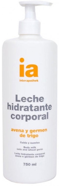 Зволожувальний крем-молочко для тіла Interapothek з екстрактом вівса, з дозатором, 750 мл - Pampik