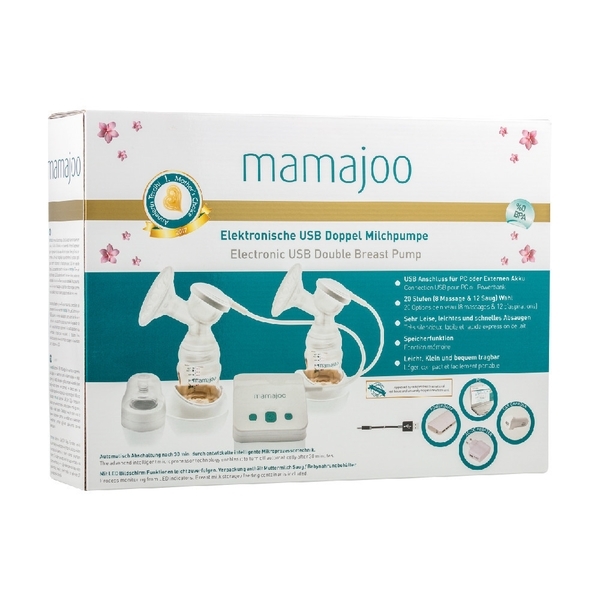 Электрический молокоотсос Mamajoo с бутылочками Gold (MMJ2858) - Pampik
