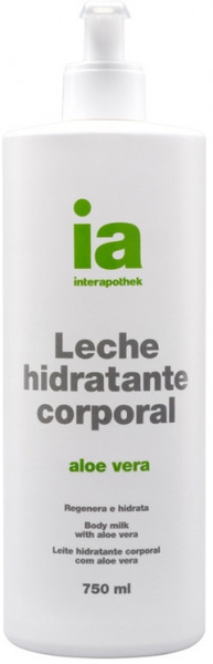Зволожувальне молочко для тіла Interapothek з екстрактом Алое Вера, з дозатором, 750 мл - Pampik