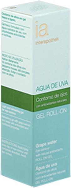 Крем-ролер освіжаючий для шкіри навколо очей і для губ Interapothek з Виноградною водою, 15 мл - Pampik