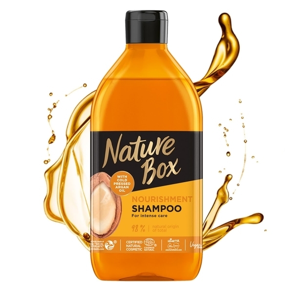 Шампунь Nature Box для питания и интенсивного ухода за волосами с аргановым маслом холодного отжима, 385 мл - Pampik - 3