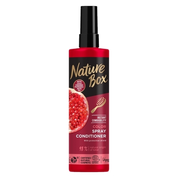 Експрес-кондиціонер Nature Box для фарбованого волосся з гранатовим маслом холодного віджиму, 200 мл - Pampik