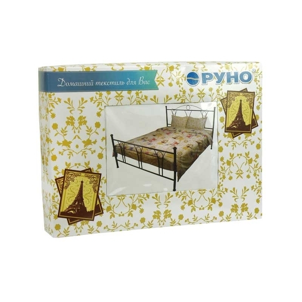 Комплект постільної білизни Руно Paris, сатин, 215х143 см, бежевий (1.137К_Paris) - Pampik - 2