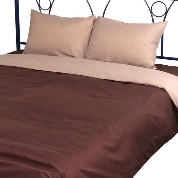 Комплект постельного белья Руно, микрофибра, 220х200 см, коричневый (655.52Latte) - Pampik - 2