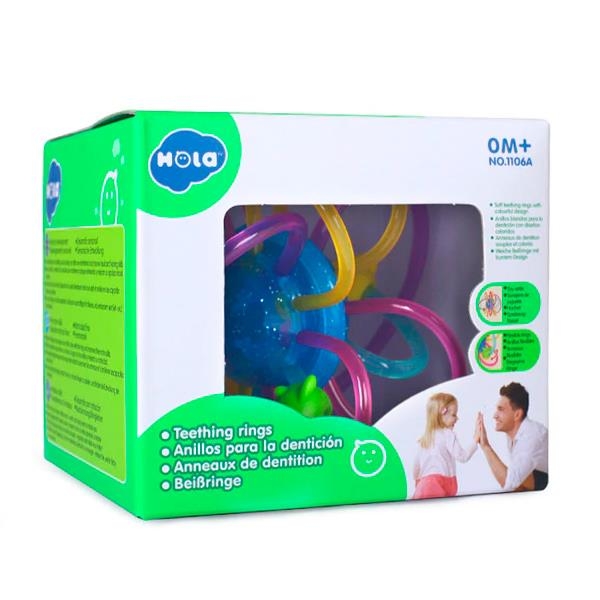 Брязкальце-прорізувач Hola Toys, синій (1106A) - Pampik - 3