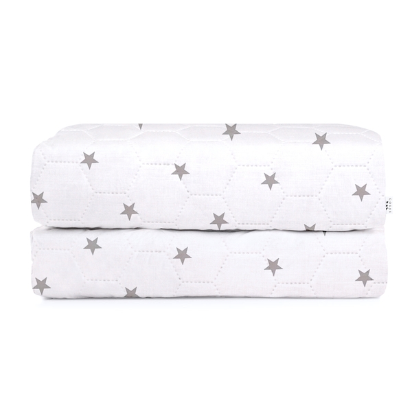 Наматрасник стеганый Cosas Звезды, 200х90 см, белый - Pampik