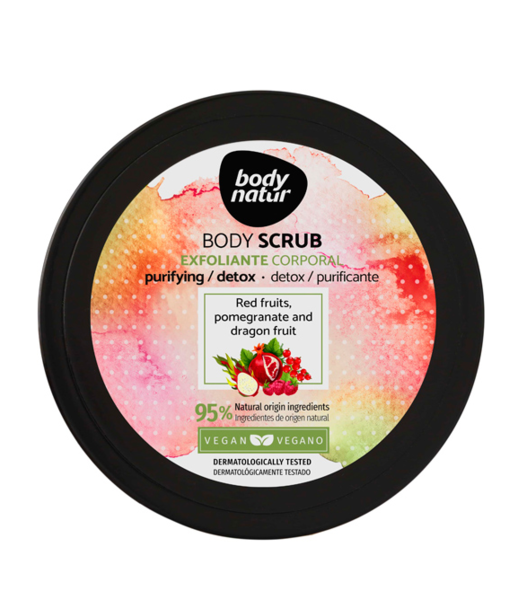 Скраб для тела Body Natur Body Scrub Red fruits Pomegranate and Dragon fruit, 200 мл - Pampik