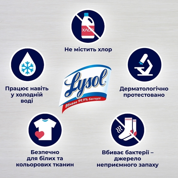 Дезінфікуючий засіб для ополіскування Lysol Свіжість бавовни, 1,2 л - Pampik - 3