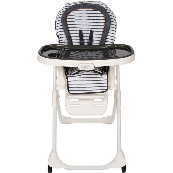 Стільчик для годування 3 в 1 Graco Table2Boost Brettons Stripes, синій в смужку (3K999BTSEU) - Pampik