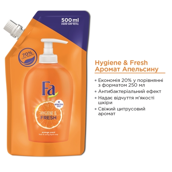 Мило рідке Fa Аромат апельсина, 500 мл - Pampik - 3