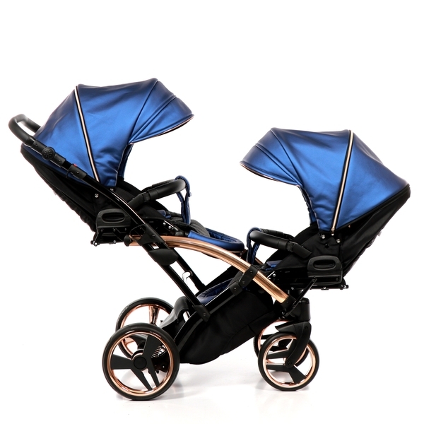 Універсальна коляска для двійні 2 в 1 Junama Fluo line Duo Slim 01, синій (J-Fl-DUOs-01) - Pampik - 10
