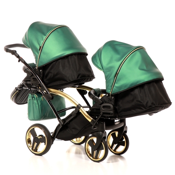 Універсальна коляска для двійні 2 в 1 Junama Fluo line Duo Slim 02, зелений (J-Fl-DUOs-02) - Pampik - 10
