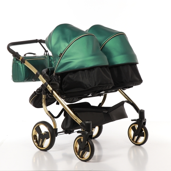 Універсальна коляска для двійні 2 в 1 Junama Fluo line Duo 02, зелений (J-Fl-DUO-02) - Pampik - 11