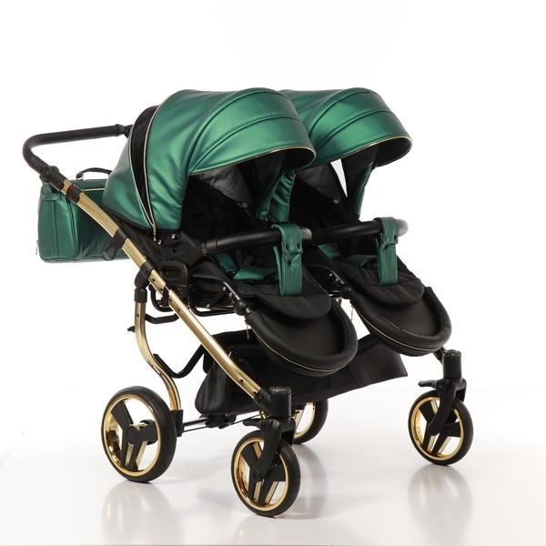 Універсальна коляска для двійні 2 в 1 Junama Fluo line Duo 02, зелений (J-Fl-DUO-02) - Pampik - 9