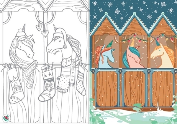 Дитяча книга Usborne Розфарбовування маленьких єдинорогів, англ. мова - Pampik - 3