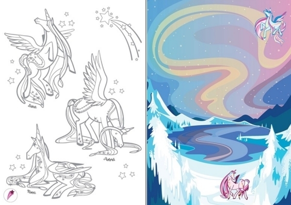 Дитяча книга Usborne Розфарбовування маленьких єдинорогів, англ. мова - Pampik - 4