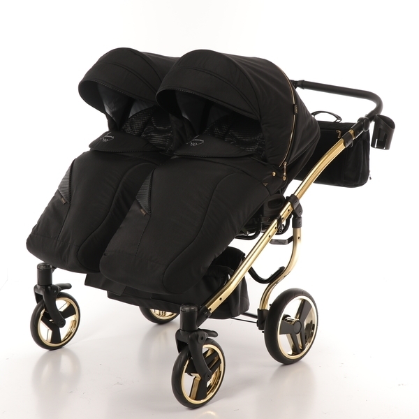 Універсальна коляска для двійні 2 в 1 Junama Diamond S-line Duo 02, чорний (JD-SL-DUO-02) - Pampik - 3