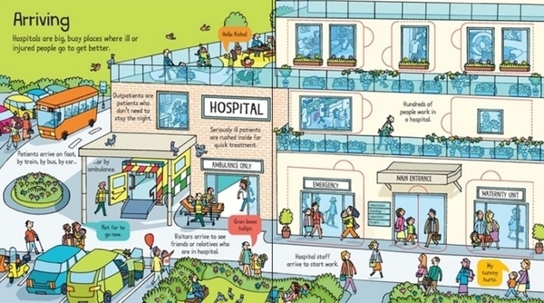 Детская книга Usborne Внутри больницы, англ. язык - Кэти Дэйнс и доктор Зои Фриц - Pampik - 2