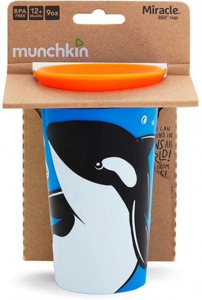 Чашка-непроливайка Munchkin Miracle 360° Sippy Косатка, 266 мл, синій (051778) - Pampik - 5