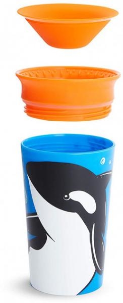 Чашка-непроливайка Munchkin Miracle 360° Sippy Косатка, 266 мл, синій (051778) - Pampik - 4