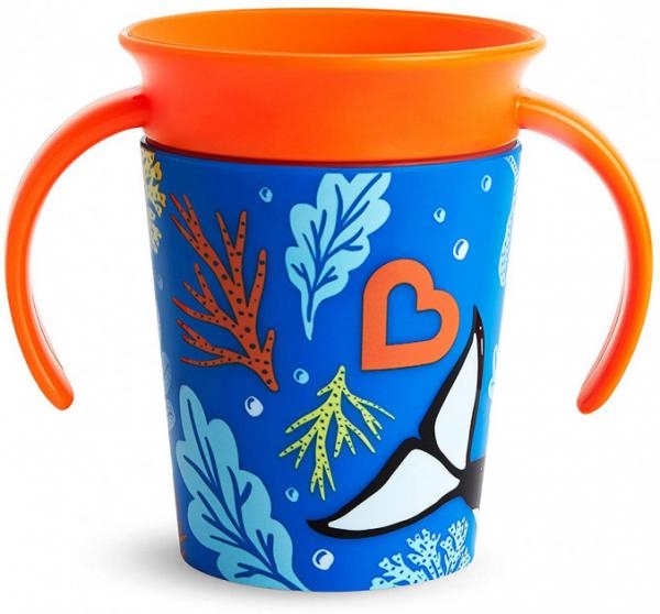 Чашка-непроливайка Munchkin Miracle 360° Trainer cup Косатка, 177 мл, синій (051775) - Pampik - 2