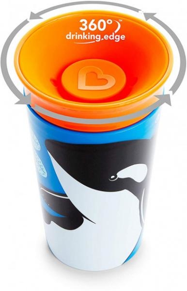 Чашка-непроливайка Munchkin Miracle 360° Sippy Косатка, 266 мл, синій (051778) - Pampik - 3