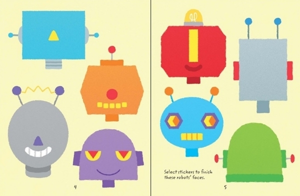 Дитяча книга Usborne Книга з наклейками Смішні обличчя, англ. мова - Сем Сміт - Pampik - 3