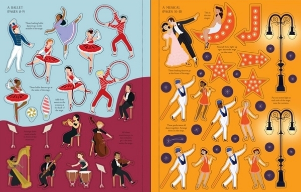 Дитяча книга Usborne Книга з театральними наклейками, англ. мова - Еббі Уитли - Pampik - 2