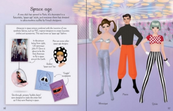 Дитяча книга Usborne Книга з наклейками моди 1960-х, англ. мова - Емілі Боун - Pampik - 2