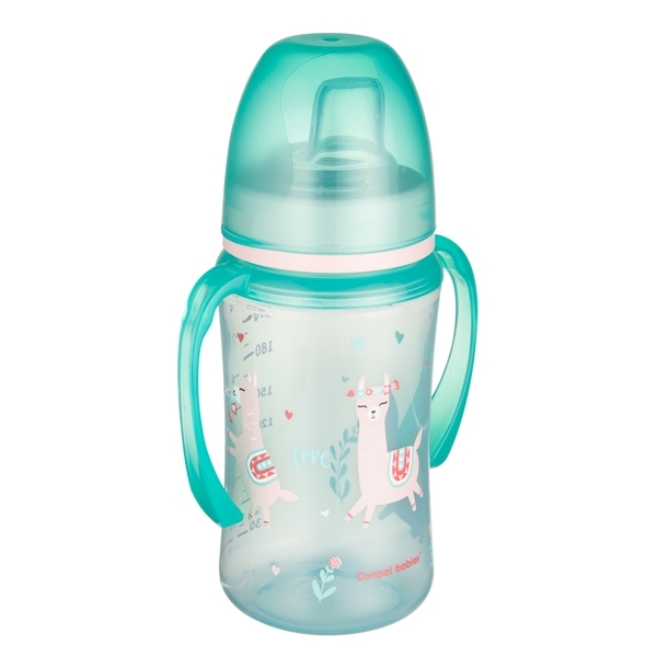 Поїльник тренувальний Canpol Babies EasyStart Sweet fun, 240 мл, зелений (35/208_gre) - Pampik - 2