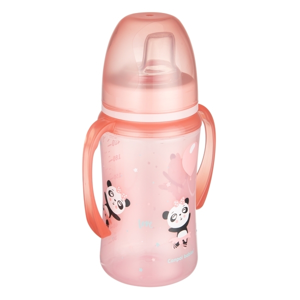 Поїльник тренувальний Canpol Babies EasyStart Sweet fun, 240 мл, рожевий (35/208_pin) - Pampik - 2