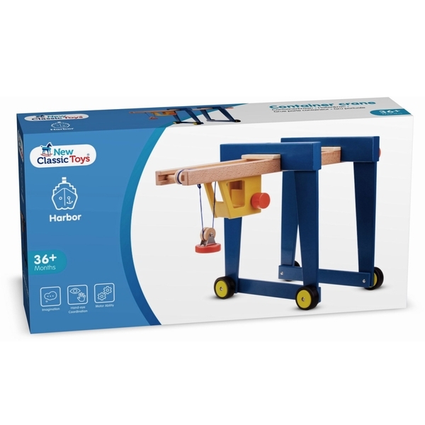 Контейнерний кран на колесах New Classic Toys, синій (10930) - Pampik - 3