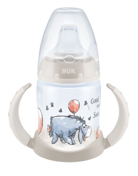 Поїльник з ручками Nuk First Choice Disney, з силіконовою насадкою, 150 мл, сірий (10215267/3) - Pampik